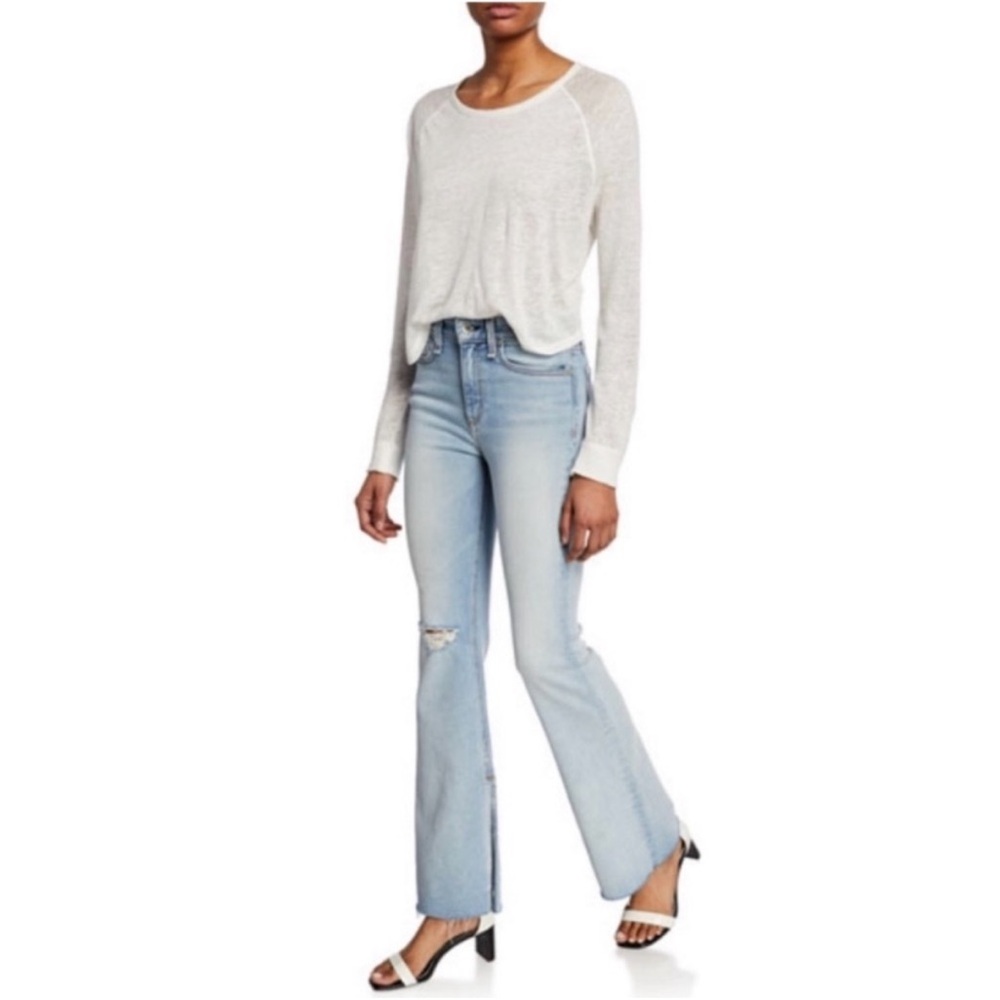 RAG & BONE Nina Friary With Holes High-Rise Flare Jean SIZE 30